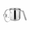 Stainless Steel Milkpan, Water Boiler, Egg Boiler, Saucepan with Lid - Set of 4 - Induction & Gas Compatible - 14cm Pot 1.8 liter - for Indian Cooking & Pooja Decor - Image 3