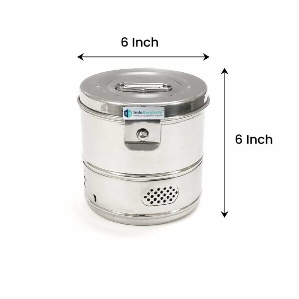 Sanskriti Exports Stainless Steel Dressing Drums, 6" X 6"