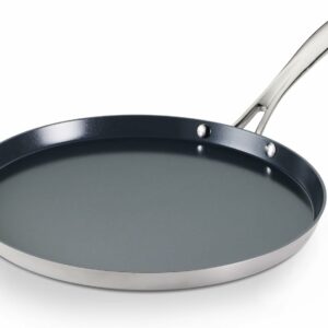 TRAMONTINA Fusao Healthy Triply Ceramic 28cm Dosa Tawa 4mm Thick | Non Toxic (PFAS/PTFE/PFOA Free)| Uttapam Tawa |Roti Tawa |Parantha | Induction Friendly |Stay Cool Handle I 10 Year