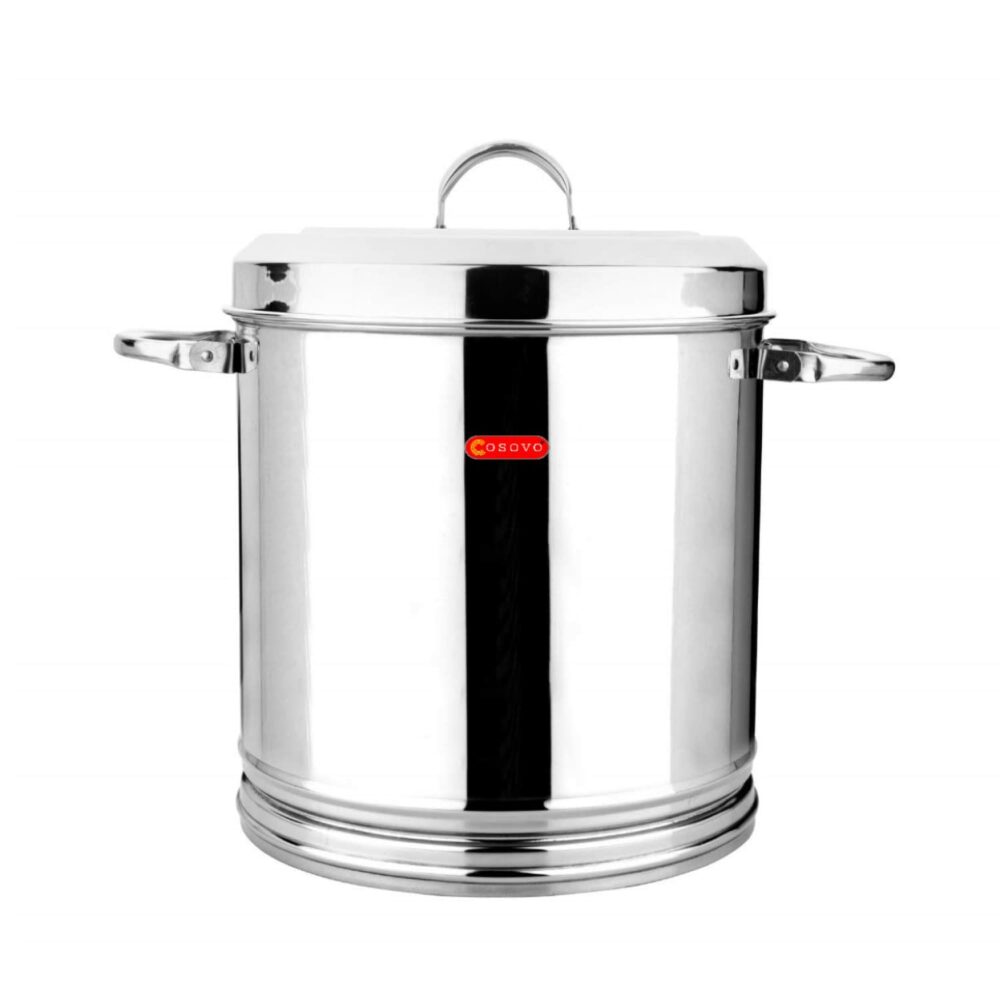 Sanskriti Exports Stainless Steel Air Tight Container/Drum For Kitchen Storage 10 Kg - Silver