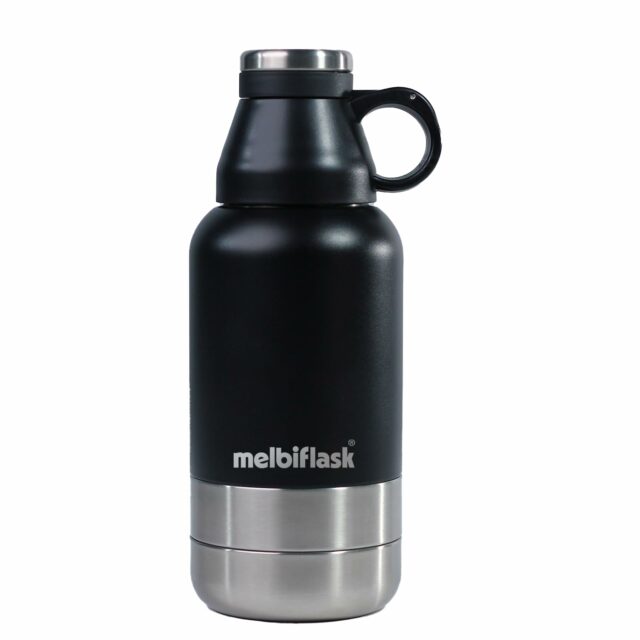 Sanskriti Exports 3-in-1 Flask with Storage Bowls| Vacuum Flask |Sanskriti Exports Water Bottle | Thermosteel Insulated Flask | 1 Litre | Hot&Cold Water,Coffee,Tea,Milk,Soup