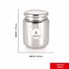 Sanskriti Exports Stainless Steel Hammered Pearl Canister with Thread Lock Lid | Food Grade Airtight Storage Jar for Kitchen (1500 ml) - Image 4