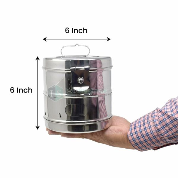 Sanskriti Exports Stainless Steel Dressing Drums, 6" X 6"