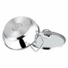 Vinod Stainless Steel Kadhai with Glass Lid - 2 7 Litre, 24cm | Extra Thick, SAS Heavy Bottom | Kadai for Cooking | Induction and Gas Base | 2 Year Warranty - Silver