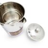 Stainless Steel Tea Pot with Lid, 1 Litre, Flower Laser Print