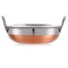 Sanskriti Exports Set of 5 Copper Bottom Stainless Steel Handi Set/Cookware Set with Lid (Capacity : 0 5 LTR, 0 75 LTR, 1 LTR, 1 5 LTR, 2 LTR) Cookware Set