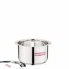 7 Litre Stainless Steel Deep Pot with Lid for Cooking and Kitchen Use