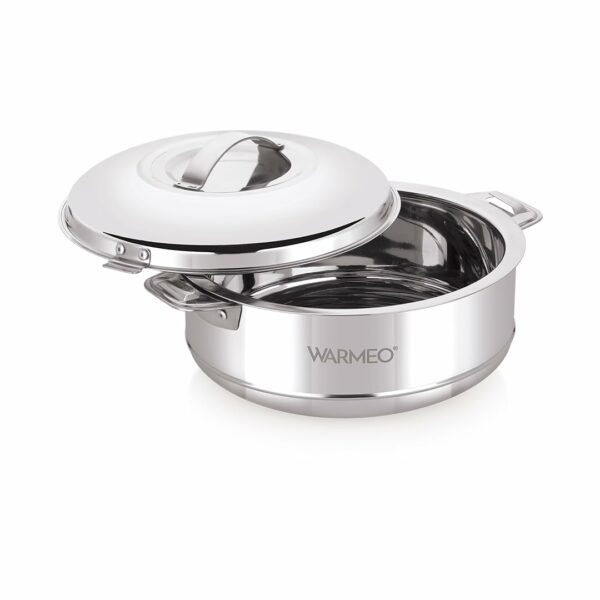 Sanskriti Exports Steam Insulated Stainless Steel Casseroles| Easy to Carry Hot Boxes for Kitchen | Hot Food, Easy to Store| Silver|5 Liter