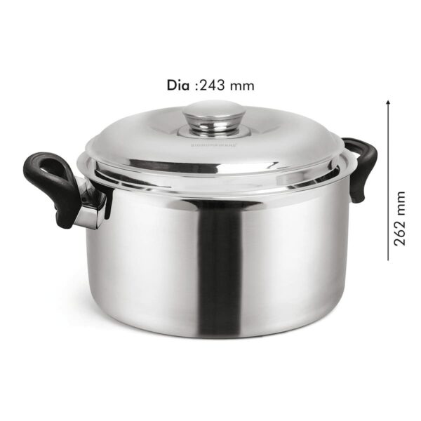 SignoraWare Therma Casserole with Handles Straight Shape Insulated Stainless Steel, Insulated Thermal Serving Bowl, Elegant Hot Pot Food Warmer/Cooler for Long Duration, 3000ml, Set of 1, Silver - Image 3