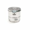 Sanskriti Exports Stainless Steel Dressing Drums with Lid, Set of 4, 6" x 6" for Indian Kitchenware