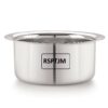Sanskriti Exports Stainless Steel 2 Liter Patila/Dekchi/Bhagona for Boiling Milk, Cooking Rice TOPE 2000 ML (Color - Silver)