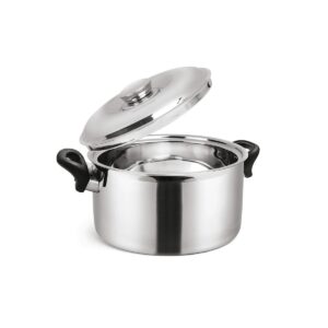 SignoraWare Therma Casserole with Handles Straight Shape Insulated Stainless Steel, Insulated Thermal Serving Bowl, Elegant Hot Pot Food Warmer/Cooler for Long Duration, 1000ml, Set of 1, Silver