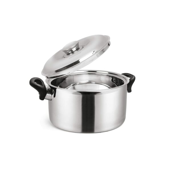 SignoraWare Therma Casserole with Handles Straight Shape Insulated Stainless Steel, Insulated Thermal Serving Bowl, Elegant Hot Pot Food Warmer/Cooler for Long Duration, 1000ml, Set of 1, Silver