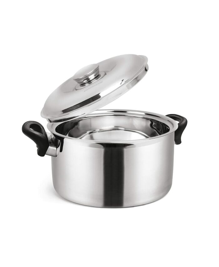 SignoraWare Therma Casserole with Handles Straight Shape Insulated Stainless Steel, Insulated Thermal Serving Bowl, Elegant Hot Pot Food Warmer/Cooler for Long Duration, 1000ml, Set of 1, Silver