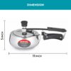 Borosil Pronto 1 L Inner Lid Stainless Steel Pressure Cooker | 6 8 mm Thick Base, Even Heat Distribution | Gas & Induction Campatible | 5 Years Warranty