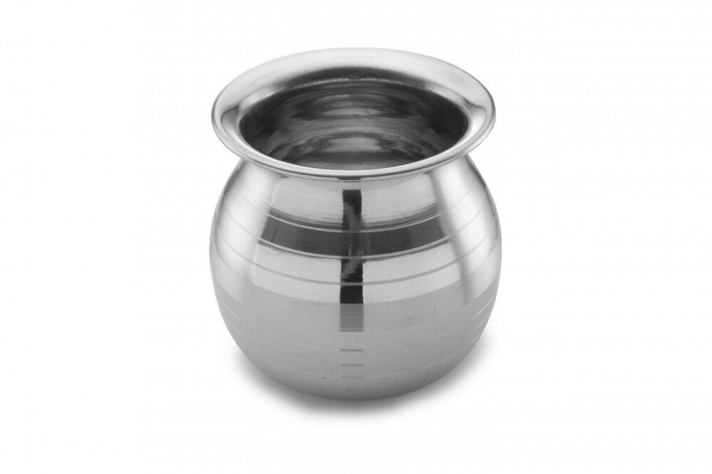 Sanskriti Exports Heavy Stainless Steel Water Storage Lota/Kalash/Chambu/Tumbler for Pooja/Pongal/Marriage/Karvachauth, Silver (Big-650ML)