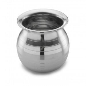 Sanskriti Exports Heavy Stainless Steel Water Storage Lota/Kalash/Chambu/Tumbler for Pooja/Pongal/Marriage/Karvachauth, Silver (Big-650ML)