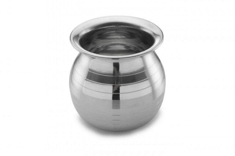 Sanskriti Exports Heavy Stainless Steel Water Storage Lota/Kalash/Chambu/Tumbler for Pooja/Pongal/Marriage/Karvachauth, Silver (Big-650ML)