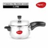 Pigeon By Stovekraft Stainless Steel Inox Plus Steel Pressure Cooker with Outer Lid Induction and Gas Stove Compatible 3 Litre Capacity for Healthy Cooking (Silver)
