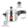 5L Stainless Steel Pressure Cooker with Induction Base and Lid, Silver