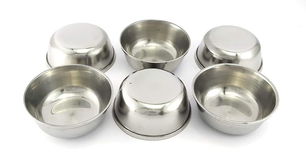 Sanskriti Exports Stainless Steel Small Chatni Katori/Wati/Mini Bowls : 30ml Set of 6 Pieces. - Image 4