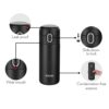 Borosil 300ml Stainless Steel Double Wall Vacuum Insulated Water Bottle with Lid | Leakproof, BPA Free | Black | School, Office, College, Gym | 1 Year Warranty - Image 4
