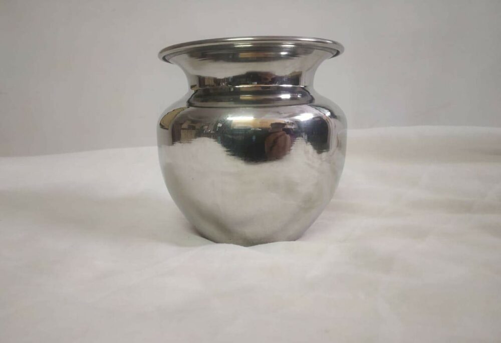 Va Sun Stainless Steel Steel Grey Lota/Kalash/Tumbler - by Sanskriti Exports (Puja Lota 750 ml)