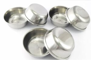 Sanskriti Exports Stainless Steel Small Katori/Wati/Chutney Bowls : 60ml Set of 6 Pieces. (Mini)