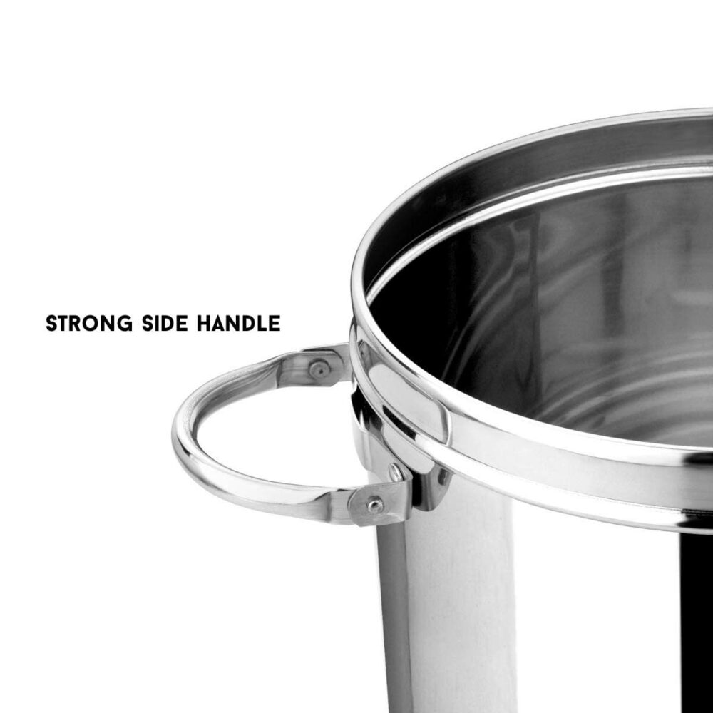 Sanskriti Exports Stainless Steel Air Tight Container/Drum For Kitchen Storage 10 Kg - Silver - Image 4