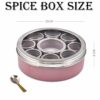 Sanskriti Exports Stainless Steel Masala Box | Spice Storage Container | Masala Dani With 9 Containers and Small Spoon | Masala Dabba For Kitchen See Through Lid | Kitchen Spice Organiser (Mauve)