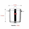 Sanskriti Exports Stainless Steel Air Tight Drum for Kitchen Storage 10 Kg with Lid - Silver - Image 3