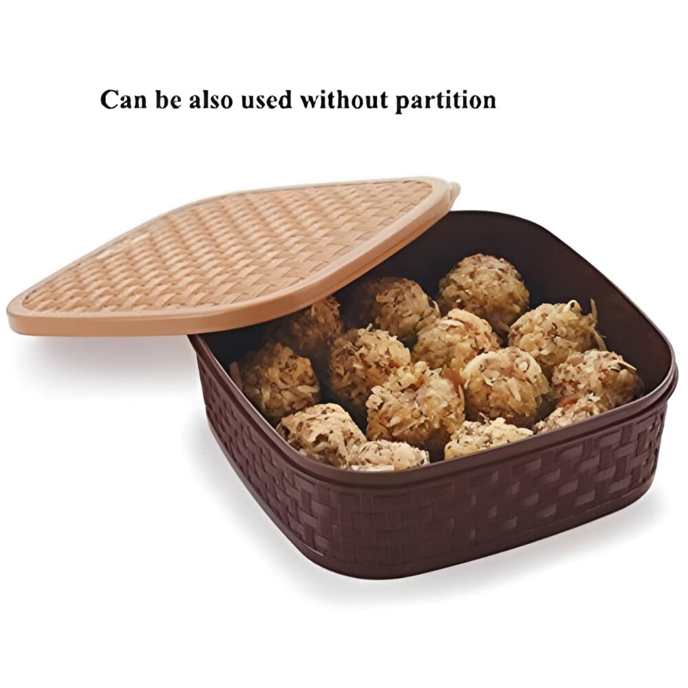 Sanskriti Exports Plastic Masala Box 1 Pc ? Multicolor Spice Storage Container, Rangoli Organizer Dabba, Stylish Airtight Kitchen Box for Indian Spices, Compact Multi-Compartment & Durable Traditional Storage - Image 4