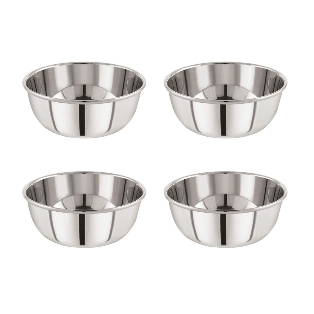 Sanskriti Exports - SPVT504P Stainless Steel 5 24G Prem Vati, 150 ml, Silver, Set of 4 - Image 2