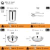 Sanskriti Exports solid Stainless Steel Shagun Dinner Set (24 Pcs Set)