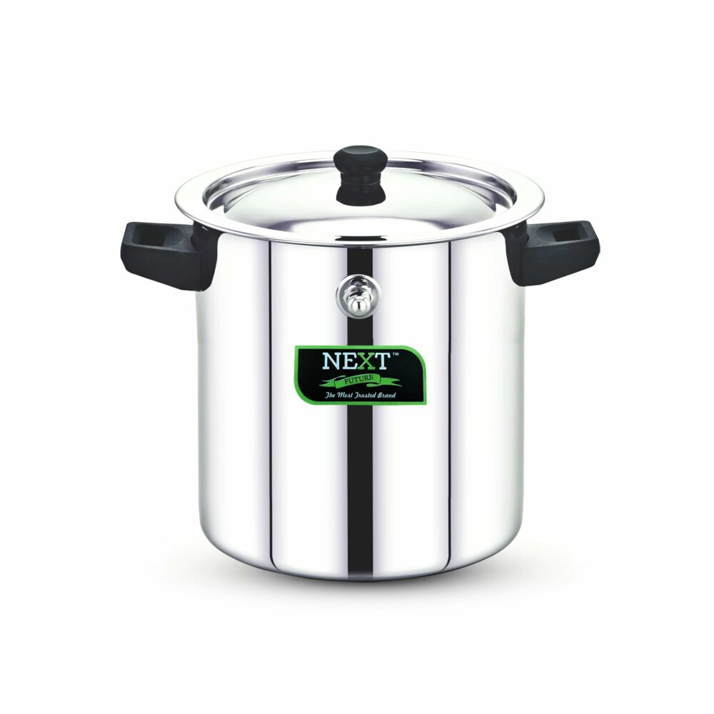 Sanskriti Exports 5-Star 0 7 Litre Stainless Steel Milk Boiler | Steel Milk Pot with Lid | Milk Cooker with Handle, Knob, Whistle | Milk Pan, Induction Compatible (0 7 Litre)