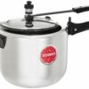 Sanskriti Exports Sleek Stainless Steel Induction Bottom Pressure Cooker - 5 Liter (Inner Lid)