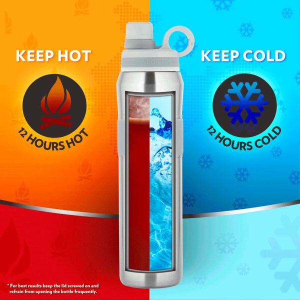 Borosil Hydra Thirst Burst 800 ml Stainless Steel Water Bottle | Double Wall Vacuum Insulated Flask | 12 Hours Hot & Cold | Ideal for Personal & Corporate Gifting | 1 Year Warranty, Silver