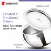 Tri-Ply Stainless Steel 20 cm Rice Handi with Lid - Induction & Gas Stove Friendly - Silver - Image 4