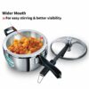 Hawkins 3.5 Litre Triply Stainless Steel Pressure Cooker with Inner Lid, Silver - Indian Kitchenware - Image 3