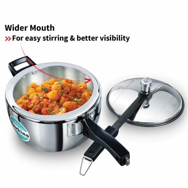 Hawkins 3 5 Litre Triply Stainless Steel Pressure Cooker, Inner Lid Cooker, Silver (HSST35) - Image 3