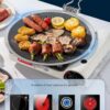 Sanskriti Exports Tawa Non Stick 2.8mm Thick Triply Stainless Steel Tava for Roti Honeycomb Tawa Cookware Foldable Handle Scratch Resistance with Induction Base 30 CM