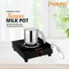 Stainless Steel Milkpan, Water Boiler, Egg Boiler, Saucepan with Lid - Set of 4 - Induction & Gas Compatible - 14cm Pot 1.8 liter - for Indian Cooking & Pooja Decor - Image 6