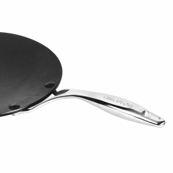 Sanskriti Exports Hard Anodised Non Stick Aluminium Roti Tawa with Stainless Steel Handle | Chapati Tawa | Nonstick Dosa Tawa | Tawa Pan Big Size | Tawa Induction Base, 26 cm, Black - Image 5