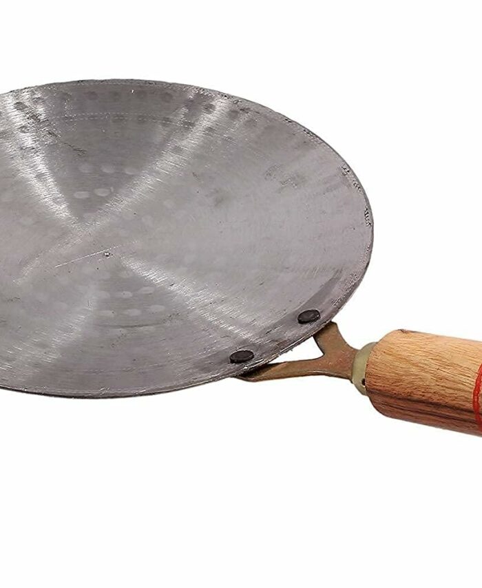 Sanskriti Exports Pure Iron Tawa Heavy Base for Roti/Chapati with Wooden Handle Roti