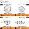 Stainless Steel Dinner Set, 50 Pieces, Shagun Design - Image 2
