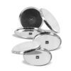Next Future Stainless Steel Breakfast/Lunch/Dinner Plate Set of 6 with High Shiny Polish (Heavy Gauge) Medium Size Round Sanskriti Exports Thali - Diameter: 9 Inches/ 23 cms