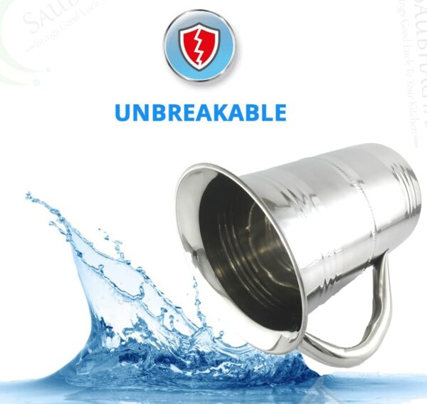 Stainless Steel Water Jug - 1.5 Liter for Kitchen Dining Restaurant Use - Set of 1, Indian Kitchenware by Sanskriti Exports - Image 3