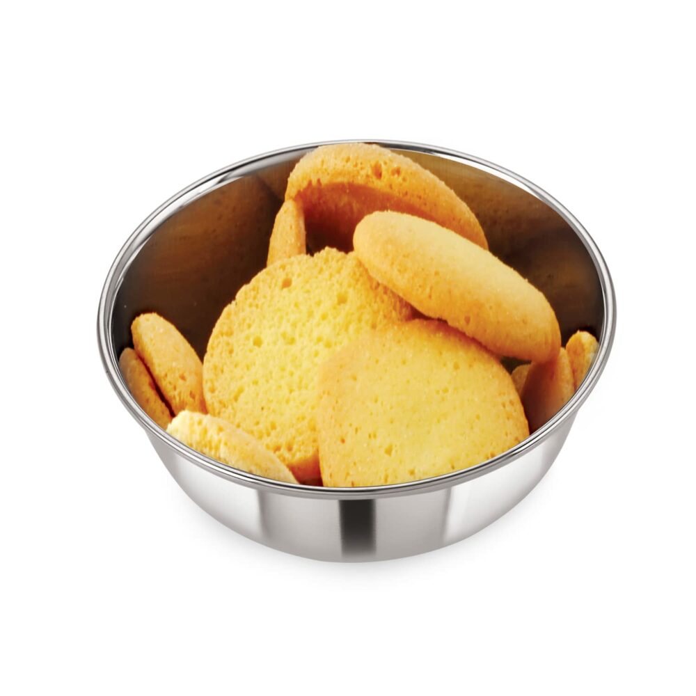 Sanskriti Exports Stainless Steel 5, 22 Gauge Lazer Etching 150 ml Vati, Dinner Bowl Katori Serving Vati, Durable Quality, Elegant, Perfect for Serving Snacks, Desserts, and Condiments, Silver - Image 3