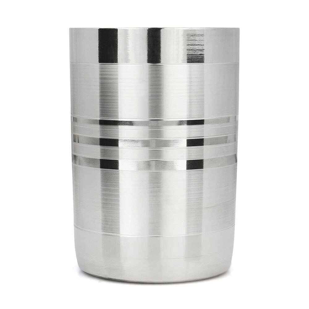 Sanskriti Exports Stainless Steel Glass/Tumbler Set of 6 | Tableware Drinking & Serving Glass (310ml) (6pc Set, 310ml) - Image 3