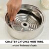 Stainless Steel Insulated Roti Server with Lid, 1.1L, Silver, Indian Kitchenware